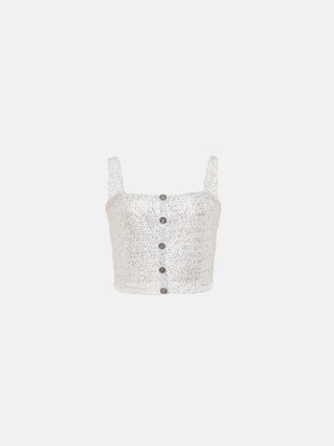 Alessandra Rich SEQUIN TOP