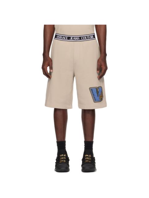 VERSACE JEANS COUTURE Beige V-Patch Shorts