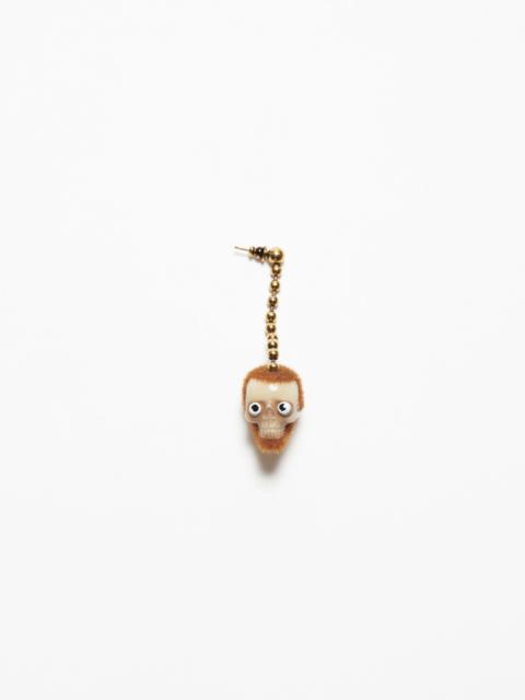 Acne Studios Skull pendant earring - Antique gold/brown