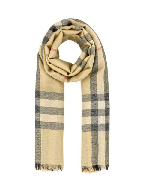 Burberry Embroidered Wool Blend Scarf