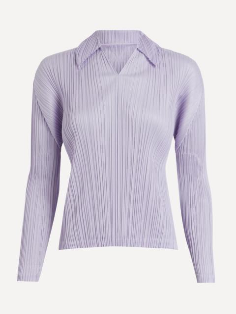 MONTHLY COLOURS OCTOBER Pleated Long-Sleeve Top