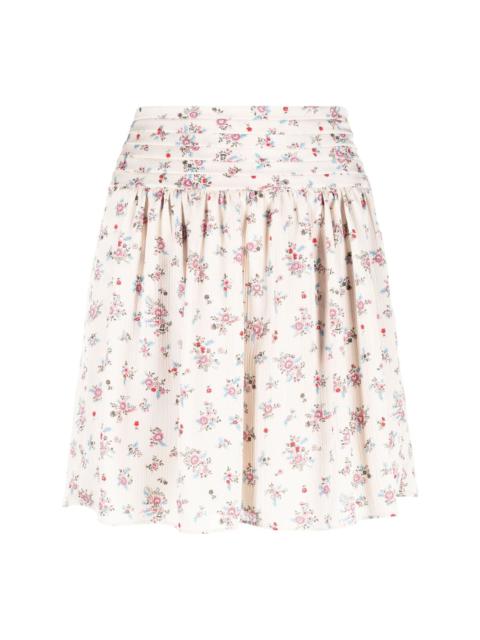 Javala plissÃ© floral mini skirt
