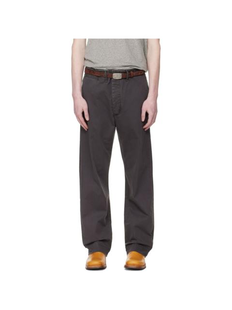 RRL by Ralph Lauren Gray Herringbone Twill Field Trousers