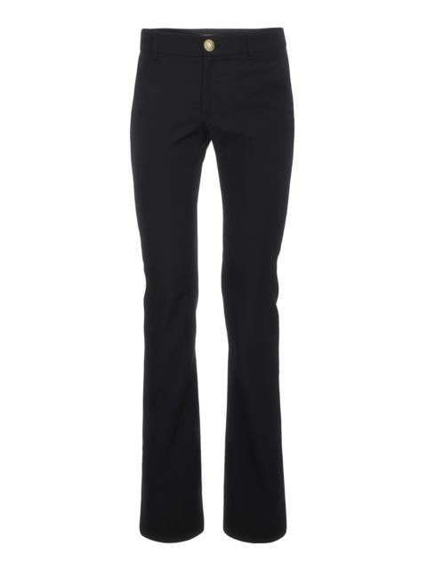 Balmain Low-Rise Wool Bootcut Pants black
