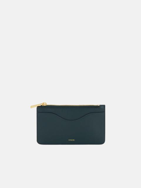 Vince Leather Zip-Top Card Case
