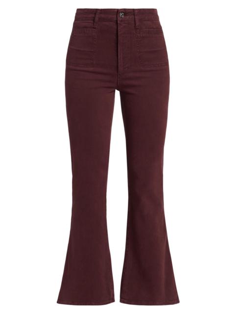 PAIGE Women's Marlow High-Rise Boot-Cut Jeans - Vintage Dark Oxblood