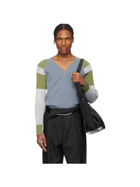 Kiko Kostadinov Blue & Green Inex Cardigan