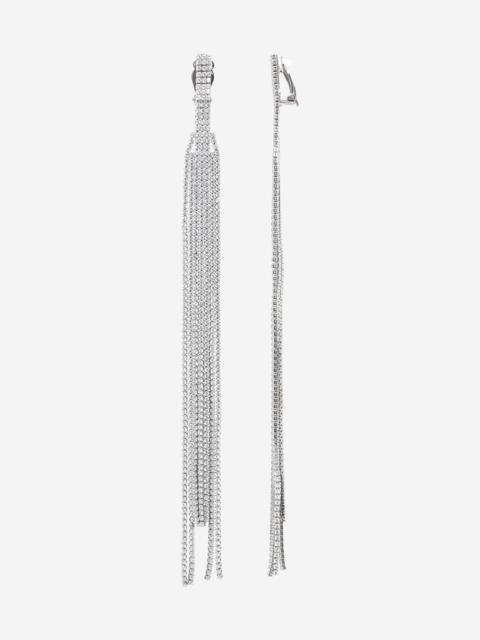The Kooples LONG SILVER CLIP-ON EARRINGS