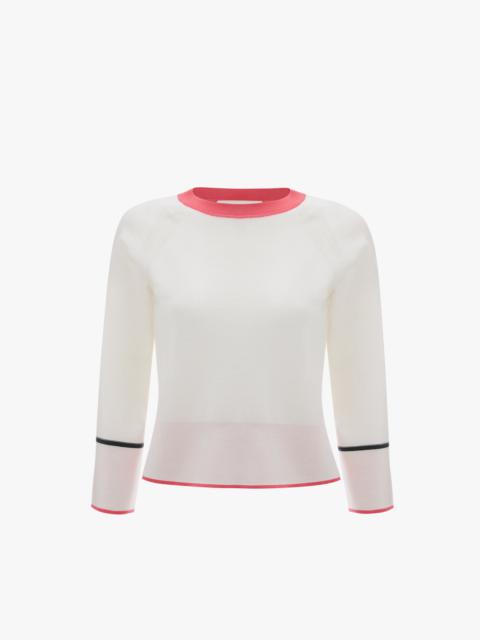 Victoria Beckham Raglan Sleeve Jumper in White