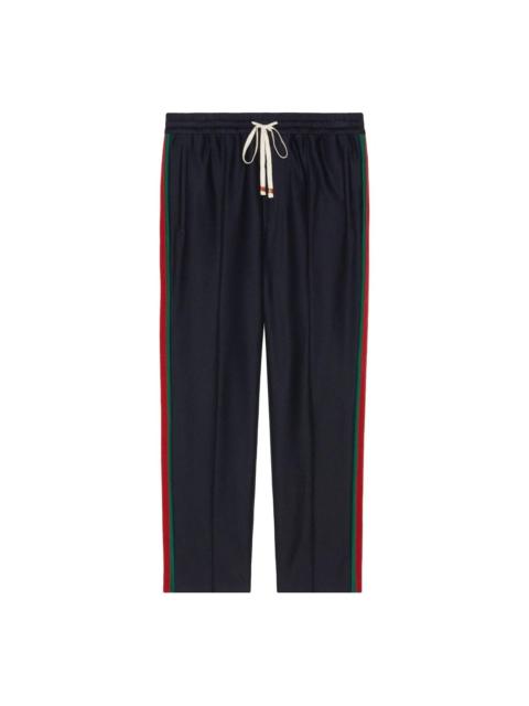 GUCCI Gucci Cotton Trouser With Web 'Navy Blue' 668500-Z8AQZ-4433