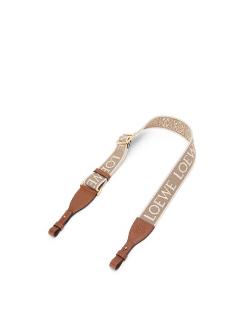 Loewe Lemur Anagram strap in jacquard and calfskin | REVERSIBLE 