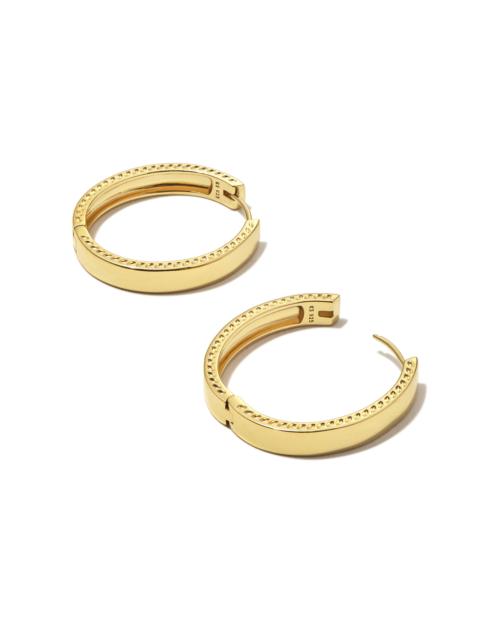 KENDRA SCOTT Flat Small 14mm Hoop Earrings in 18k Gold Vermeil