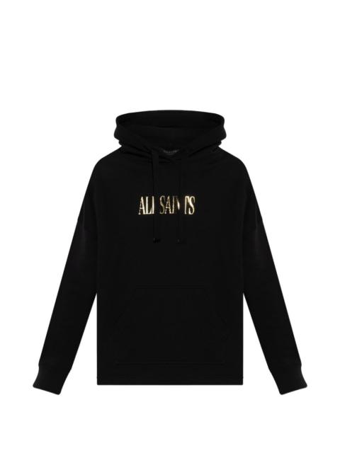 ALLSAINTS logo-print organic-cotton hoodie