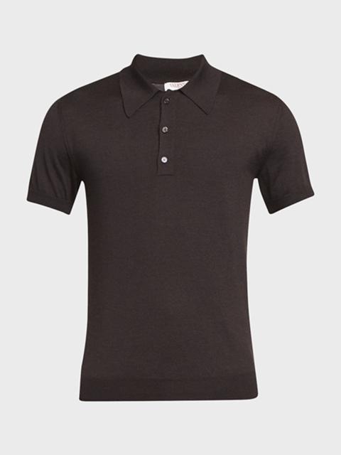 Men's Cashmere Knit Polo Shirt