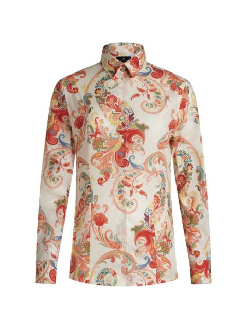 paisley-print cotton-poplin shirt