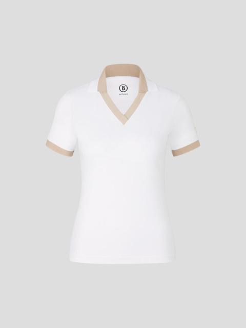 BOGNER Luma Functional polo shirt in White/beige