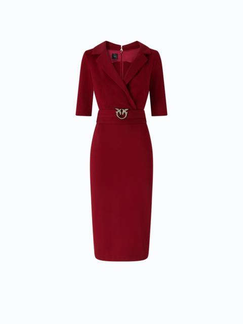 PINKO SLIM-FIT DRESS WITH LOVE BIRDS BELT