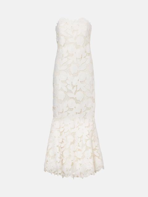 SIMKHAI Valetta embroidered midi dress