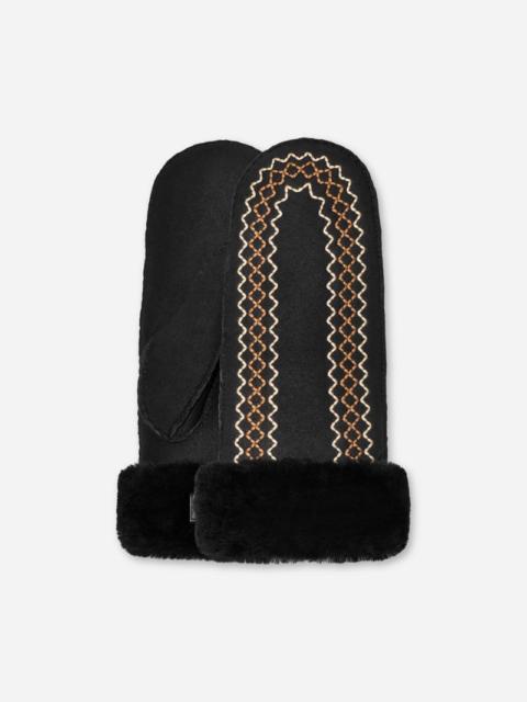 UGG ® Women's Atherson Embroidered Mitten Sheepskin in Black