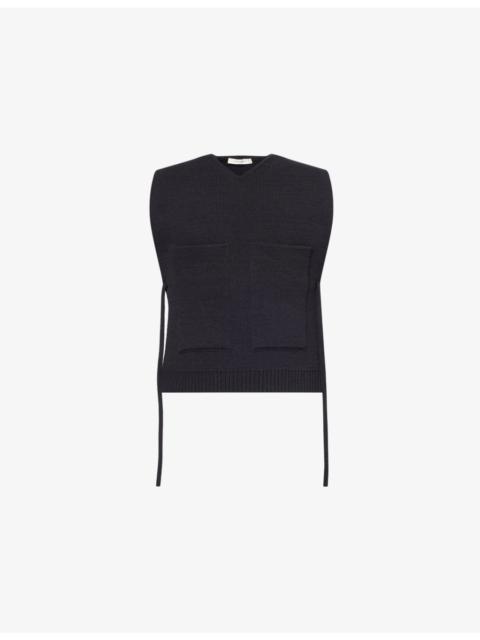 Craig Green V-Neck Contrast-Trim Knitted Vest