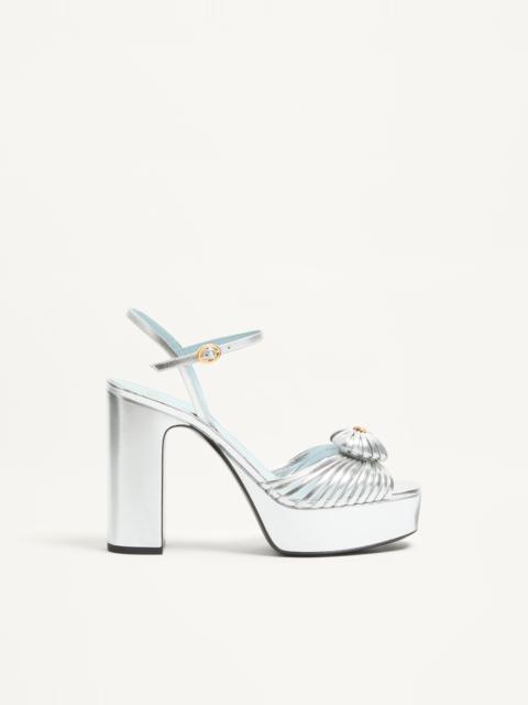Valentino COEUR ROYAL PLATFORM SANDAL IN LAMINATED NAPPA 115MM