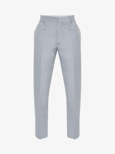 Alexander McQueen Men's Tailored Cigarette Trousers in Dove Grey