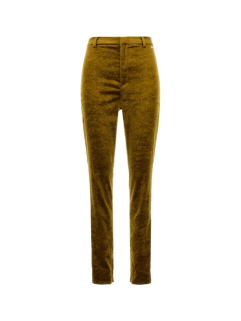 GUCCI Olive Green Chenille Skinny Pant