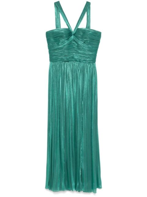 COSTARELLOS lurex georgette maxi dress