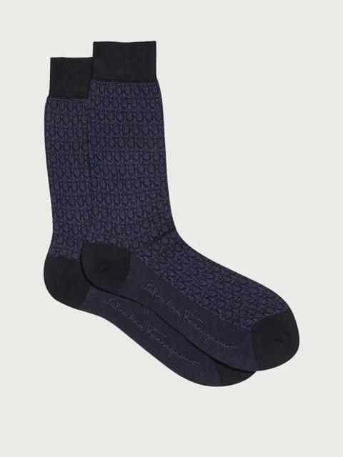 FERRAGAMO GANCINI JACQUARD SOCKS