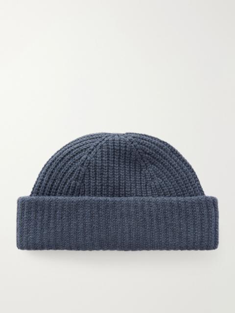 NN07 Sailor 6650 Ribbed Wool-Blend Beanie Navy