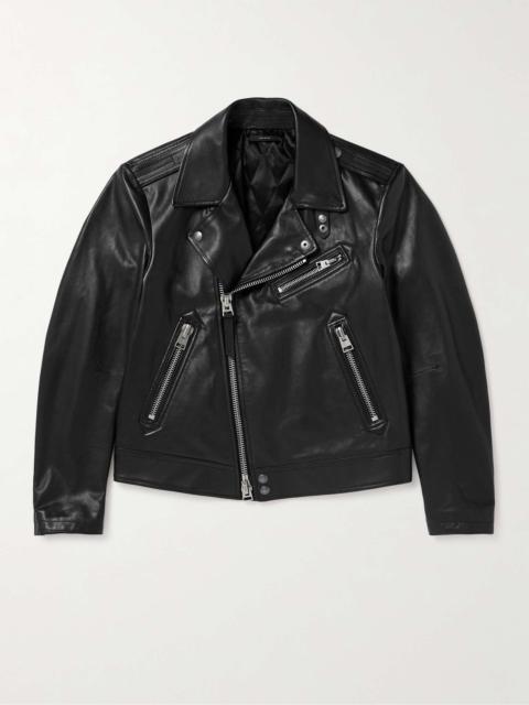 Full-Grain Leather Biker Jacket