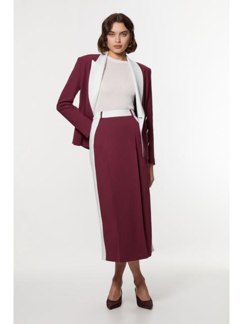 KAREN MILLEN Compact Stetch Contrast Waistband Pencil Midi Skirt