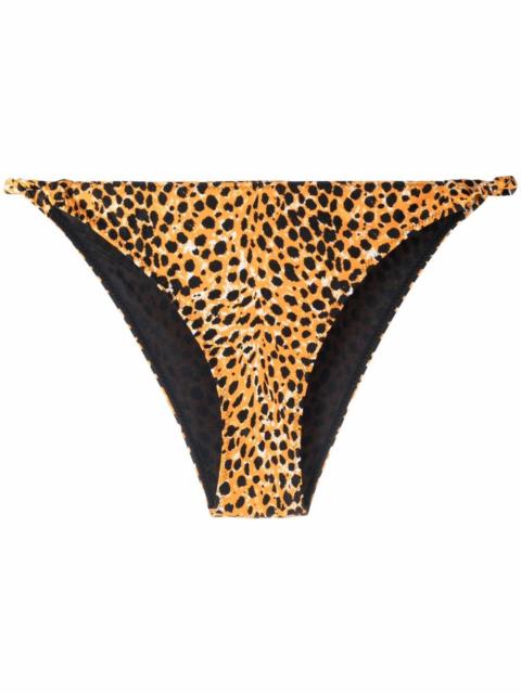 GANNI animal-print bikini bottoms