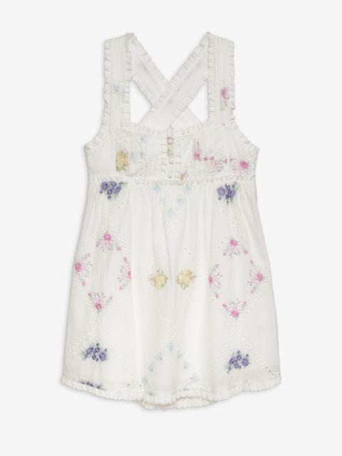 For Love & Lemons Andrea Embroidered Mini Dress