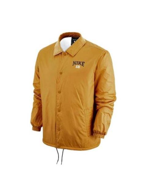 Nike SB Skateboard Casual Sports Skateboard lapel Jacket Yellow DM0871-712