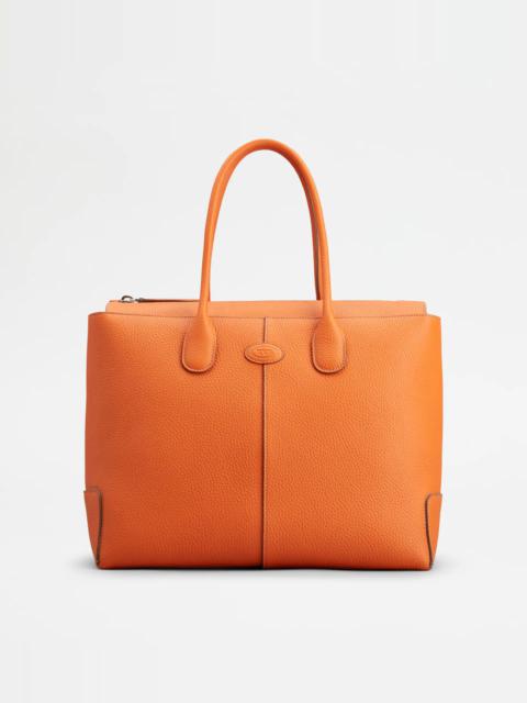 Tod's TOD'S DI BAG IN LEATHER LARGE - ORANGE