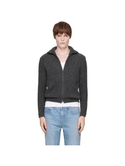 Moncler Gray Zip Cardigan