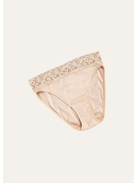 HANRO Moments High-Cut Lace-Trim Briefs