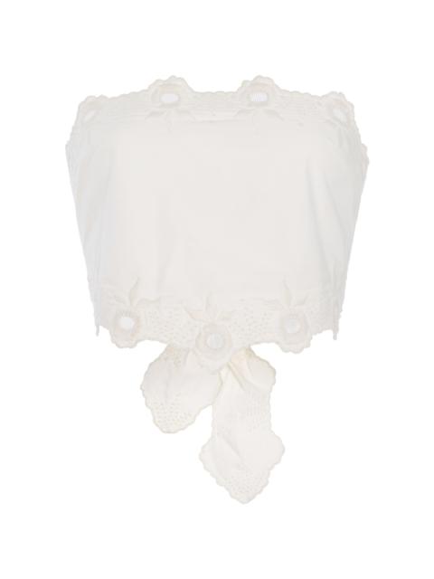 POSSE Antonette Cotton Tie Top white