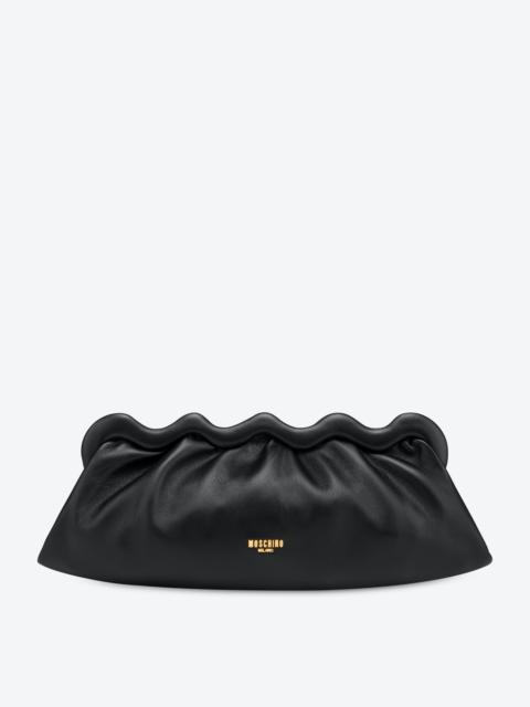 Moschino MORPHED NAPPA LEATHER CLUTCH