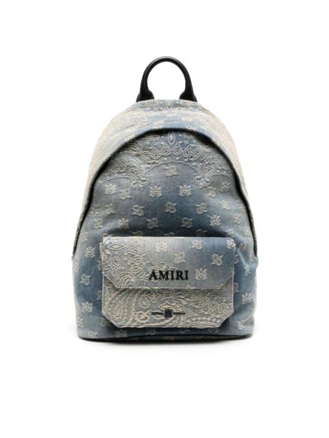 AMIRI bandana-jacquard denim backpack