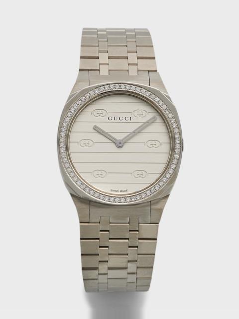 GUCCI 30mm 25H GG Bracelet Watch