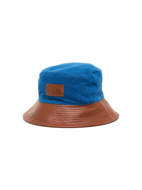 BODE logo-patch leather bucket hat