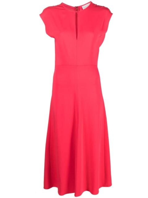 forte_forte keyhole-neck flared midi dress