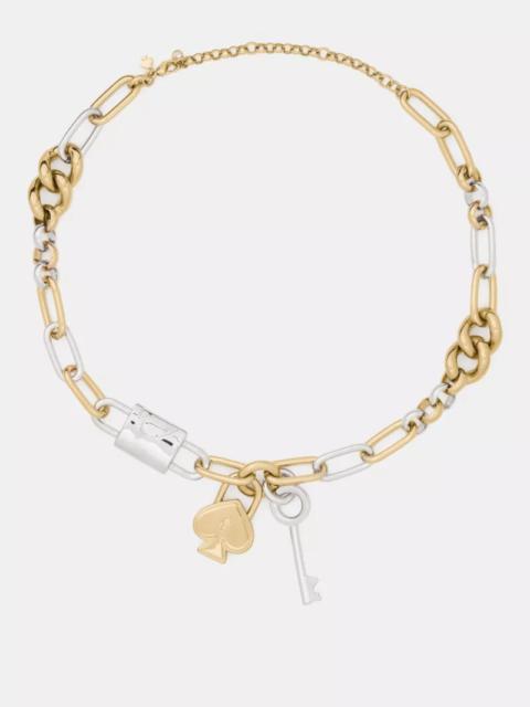 kate spade Spade Lock Statement Necklace