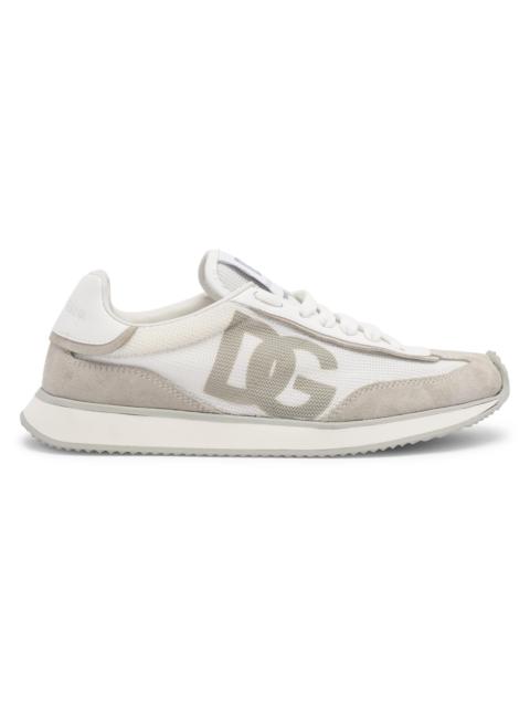 Dolce & Gabbana Women's Logo Colorblocked Low-Top Sneakers - White Grey
