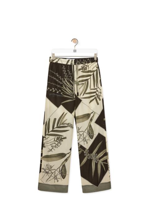 Pyjama trousers in cotton and silk