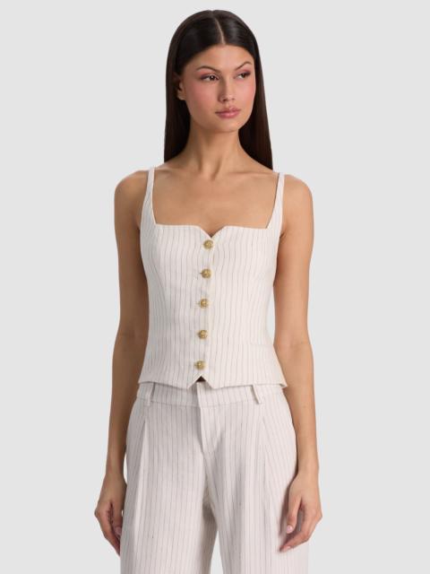 Alice + Olivia KELCEY LINEN VEST