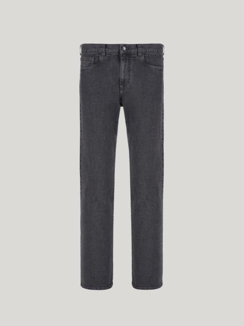 Canali GREY FIVE-POCKET DENIM PANTS