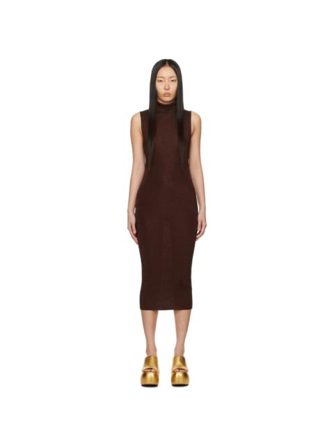 GAUGE81 Brown Flora Midi Dress